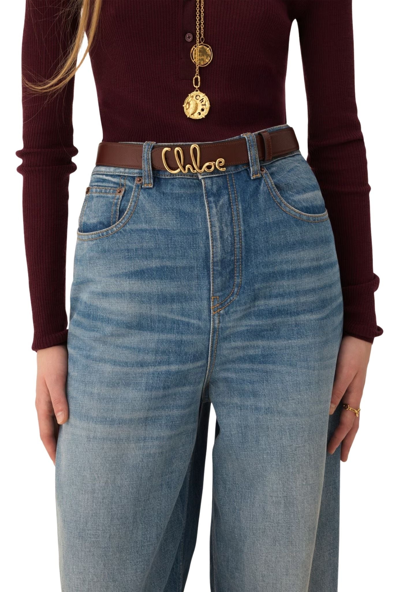 Chloe Iconic Belt - Vermillion