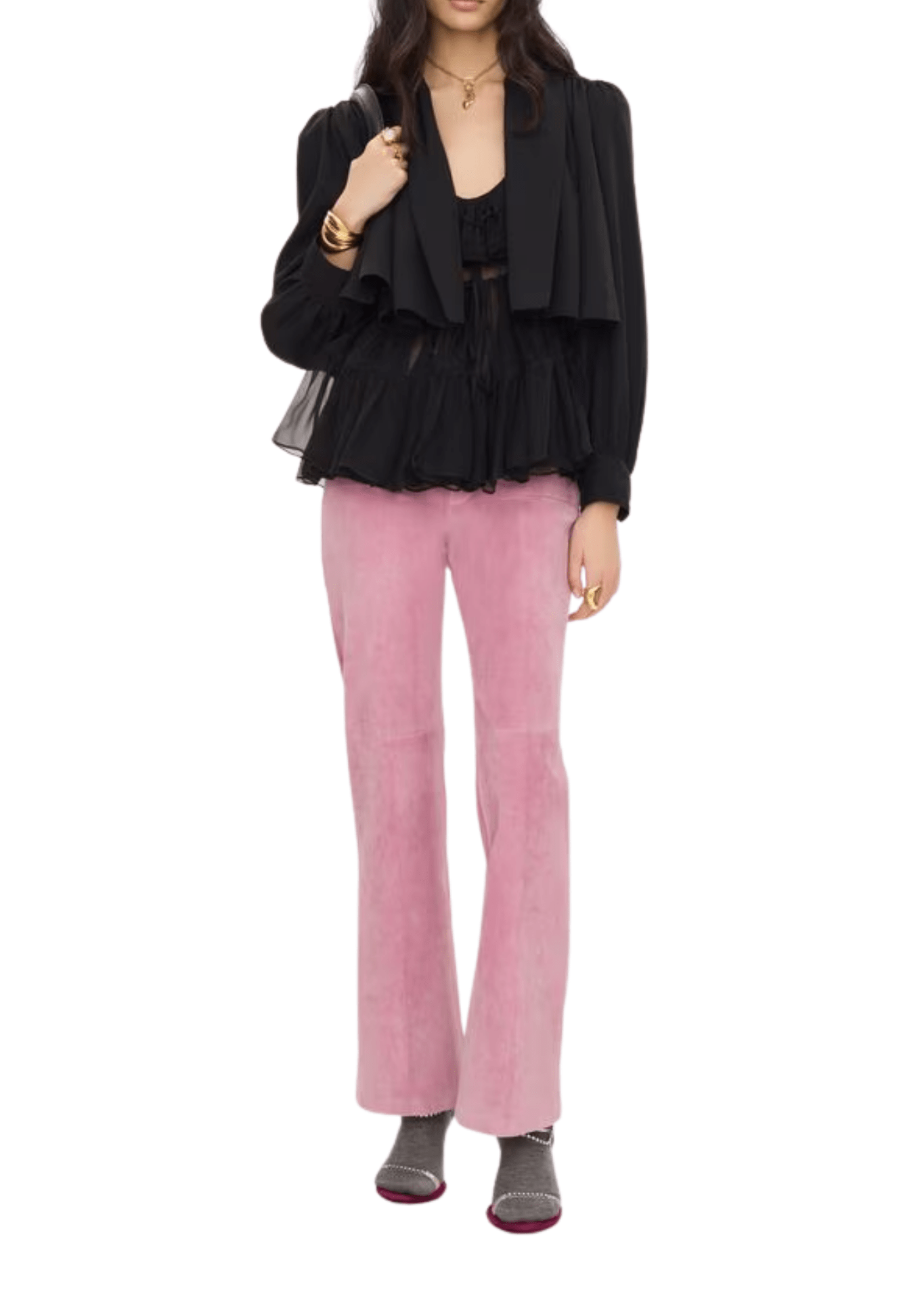 Chloe Jacket in Viscose Faille - Vermillion