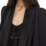 Chloe Jacket in Viscose Faille - Vermillion
