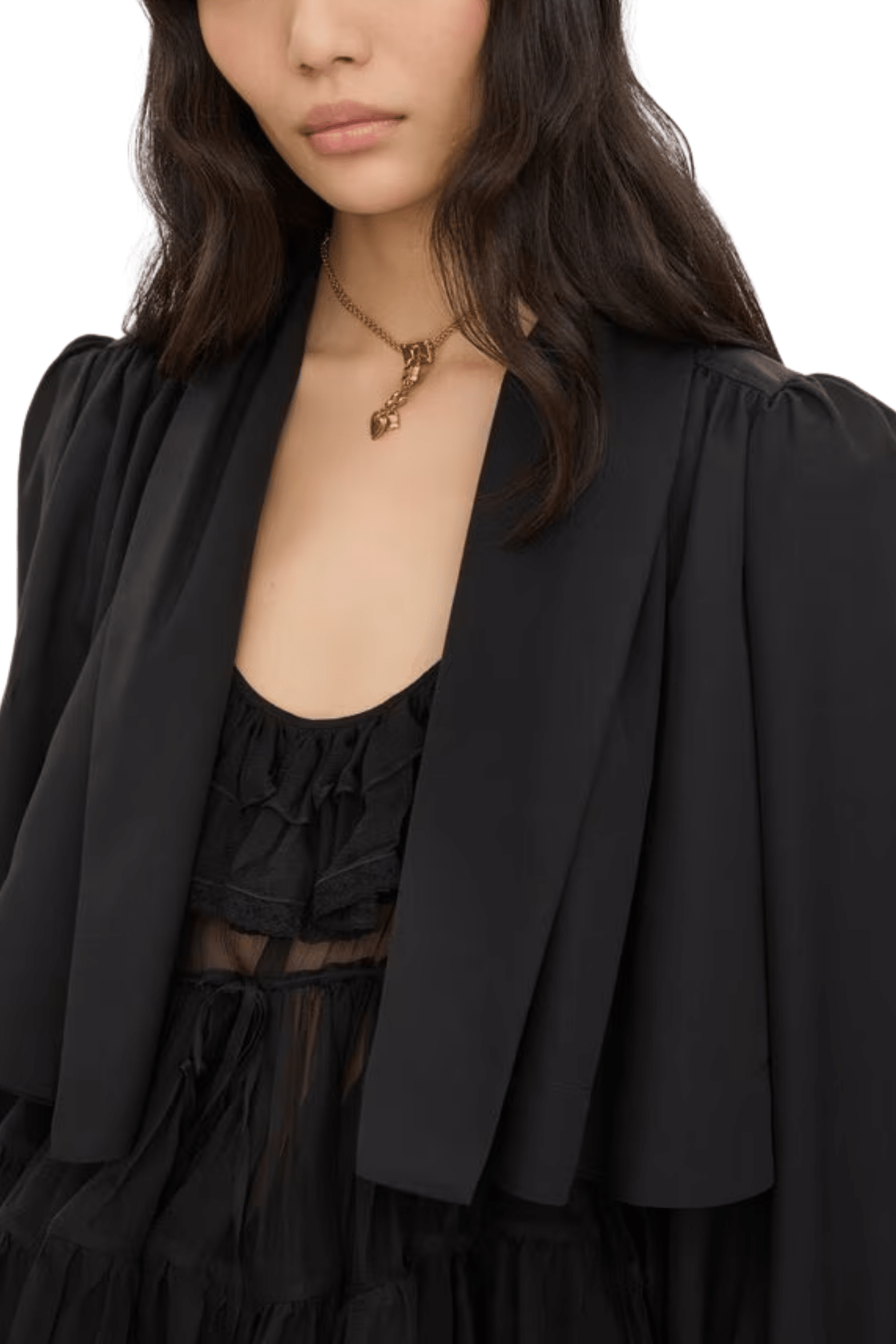 Chloe Jacket in Viscose Faille - Vermillion