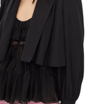 Chloe Jacket in Viscose Faille - Vermillion