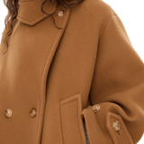 Chloe Jacket MA96 Oversized Short Coat in Wool - Vermillion