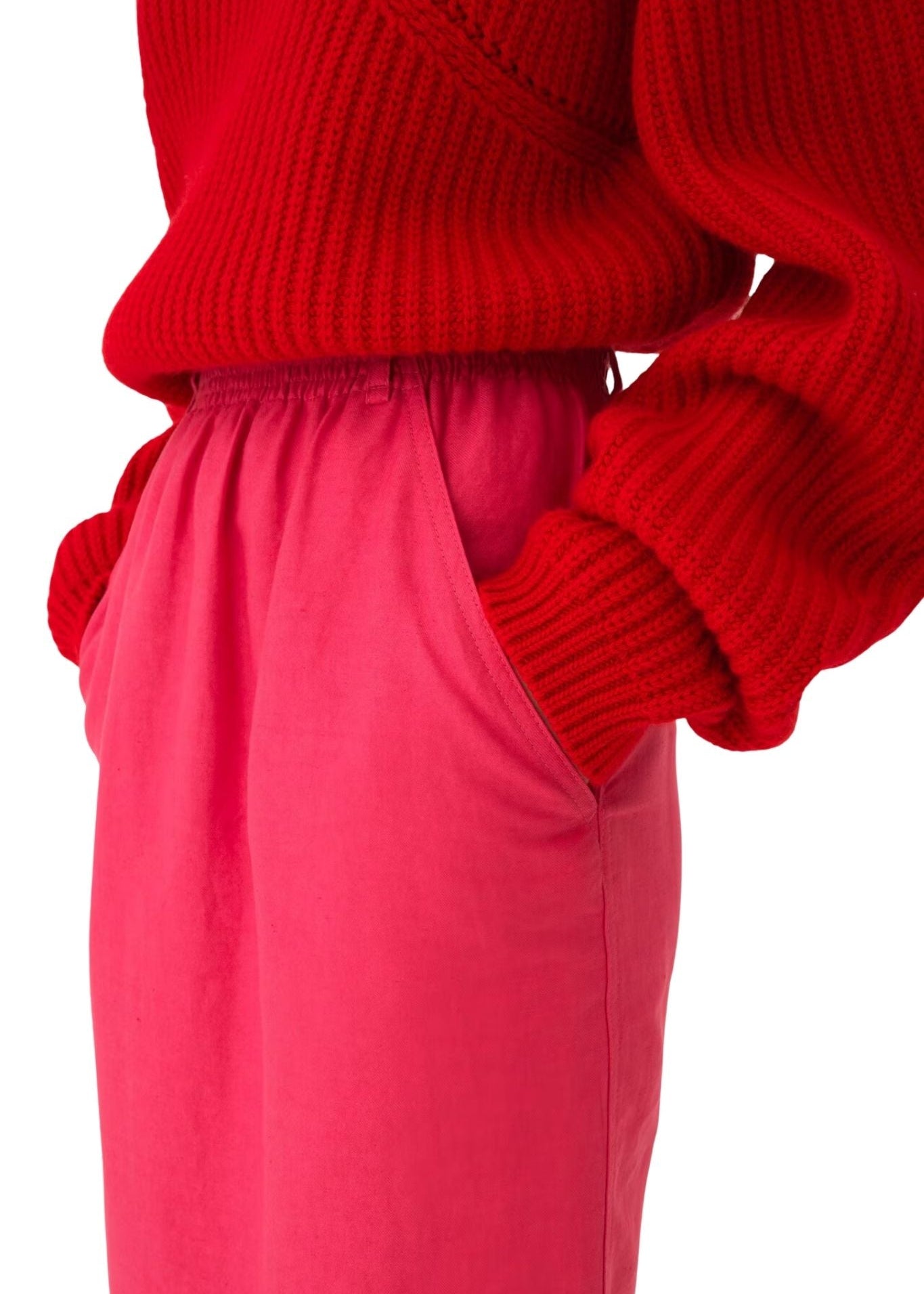 Chloe JU26 Midi Pencil Skirt In Cotton - Mix Gabardine - Vermillion