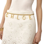 Chloe Letters Jewelry Belt - Vermillion