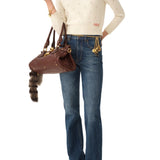 Chloé Logo Jumper in a Wool & Cashmere Knit - Vermillion