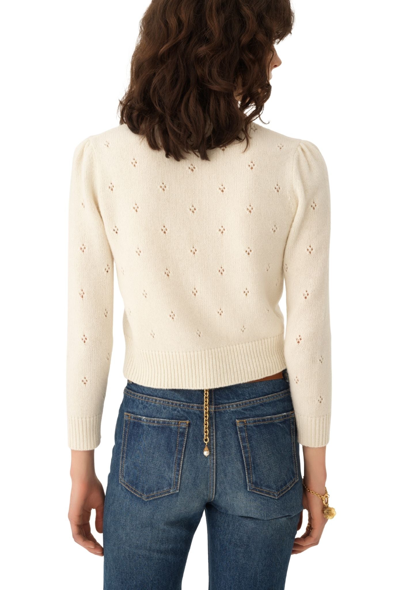 Chloé Logo Jumper in a Wool & Cashmere Knit - Vermillion