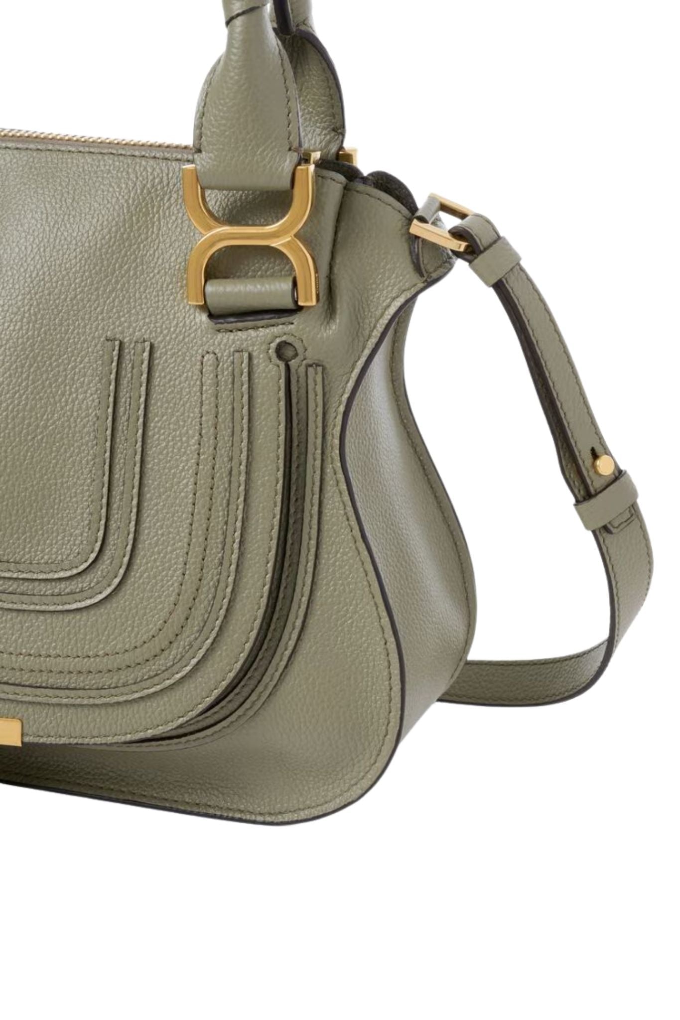 Chloe Marcie Bag in Grained Leather - Vermillion