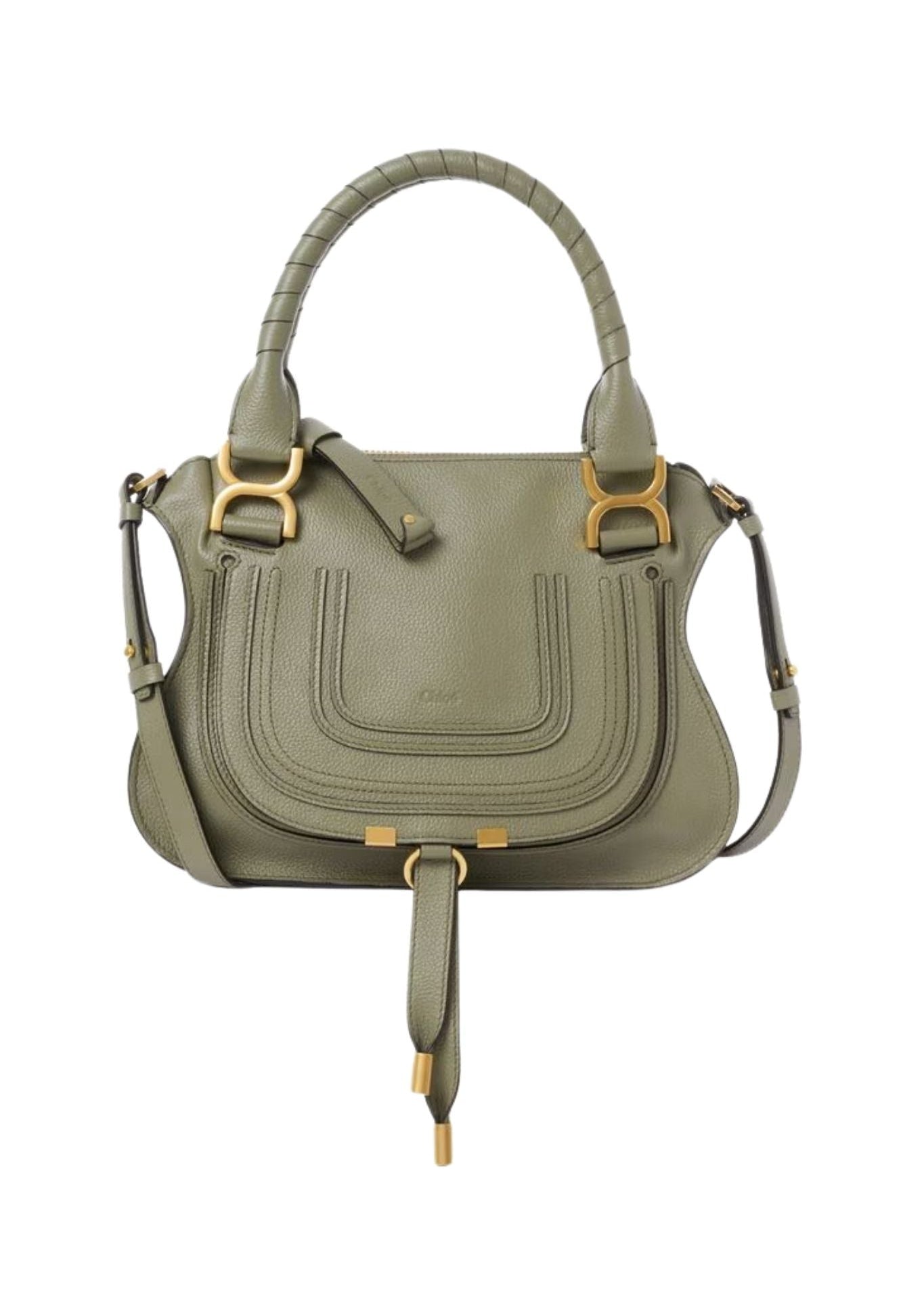 Chloe Marcie Bag in Grained Leather - Vermillion