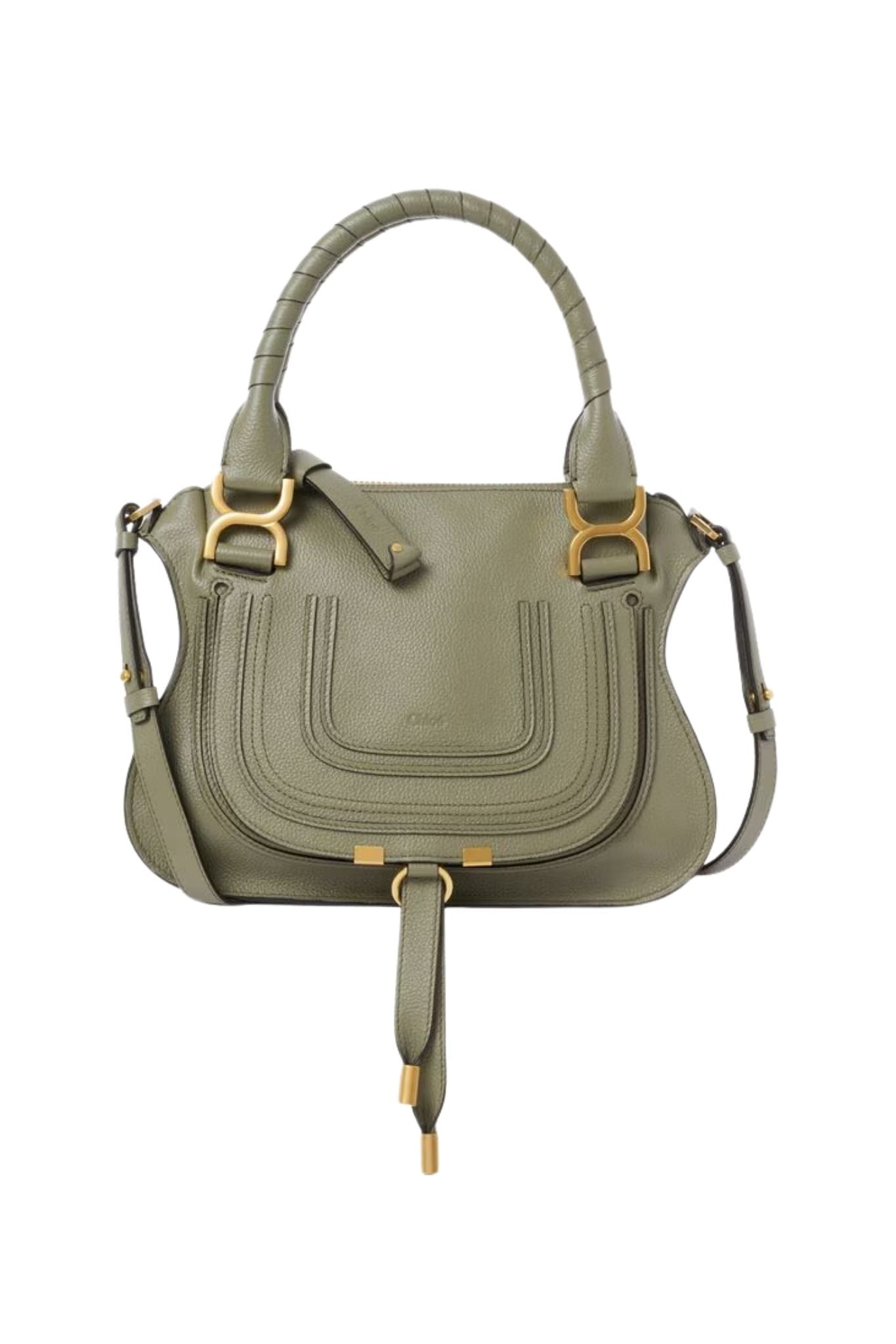 Chloe Marcie Bag in Grained Leather - Vermillion