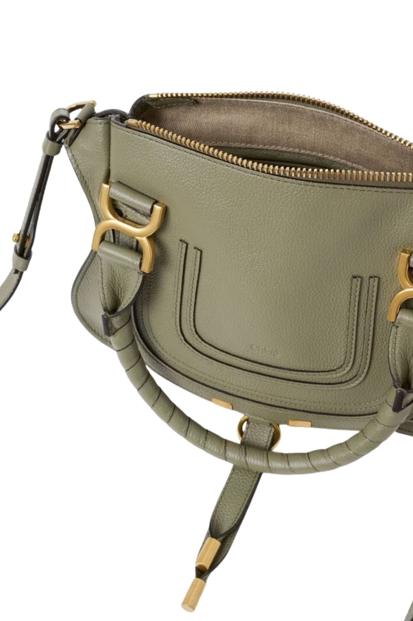 Chloe Marcie Bag in Grained Leather - Vermillion