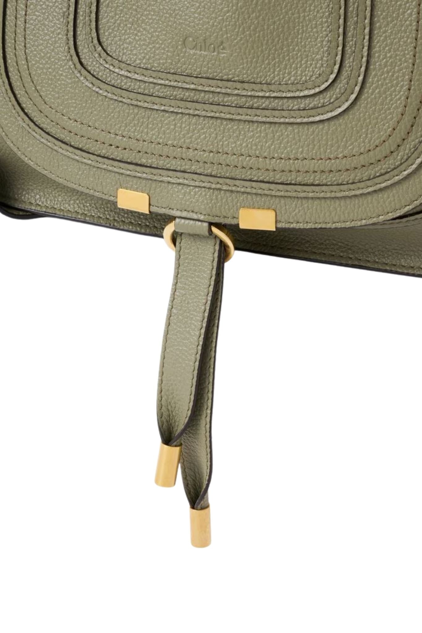Chloe Marcie Bag in Grained Leather - Vermillion