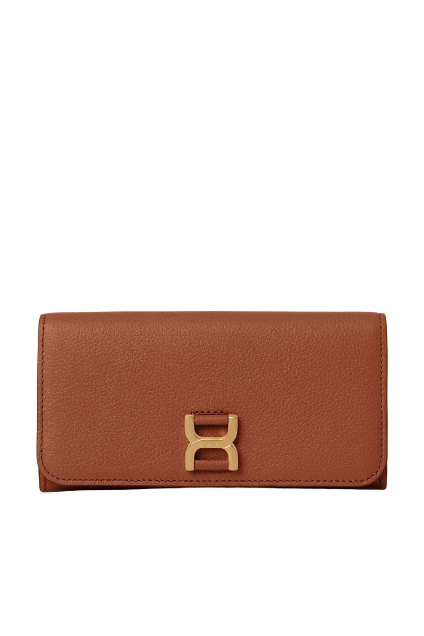 Chloe Marcie Long Wallet with Flap - Vermillion