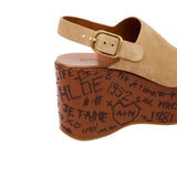 Chloe Maxime Wedge Sandal - Vermillion