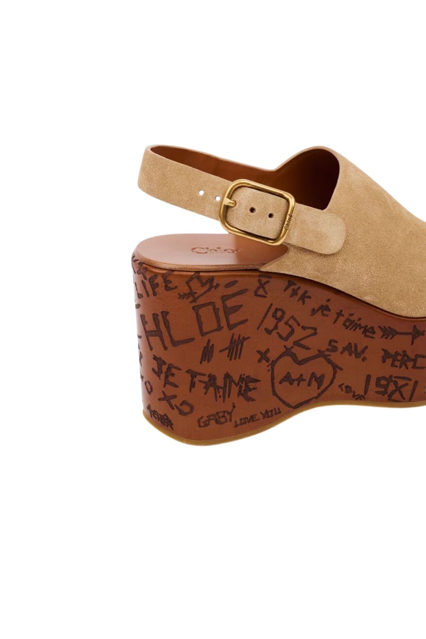 Chloe Maxime Wedge Sandal - Vermillion