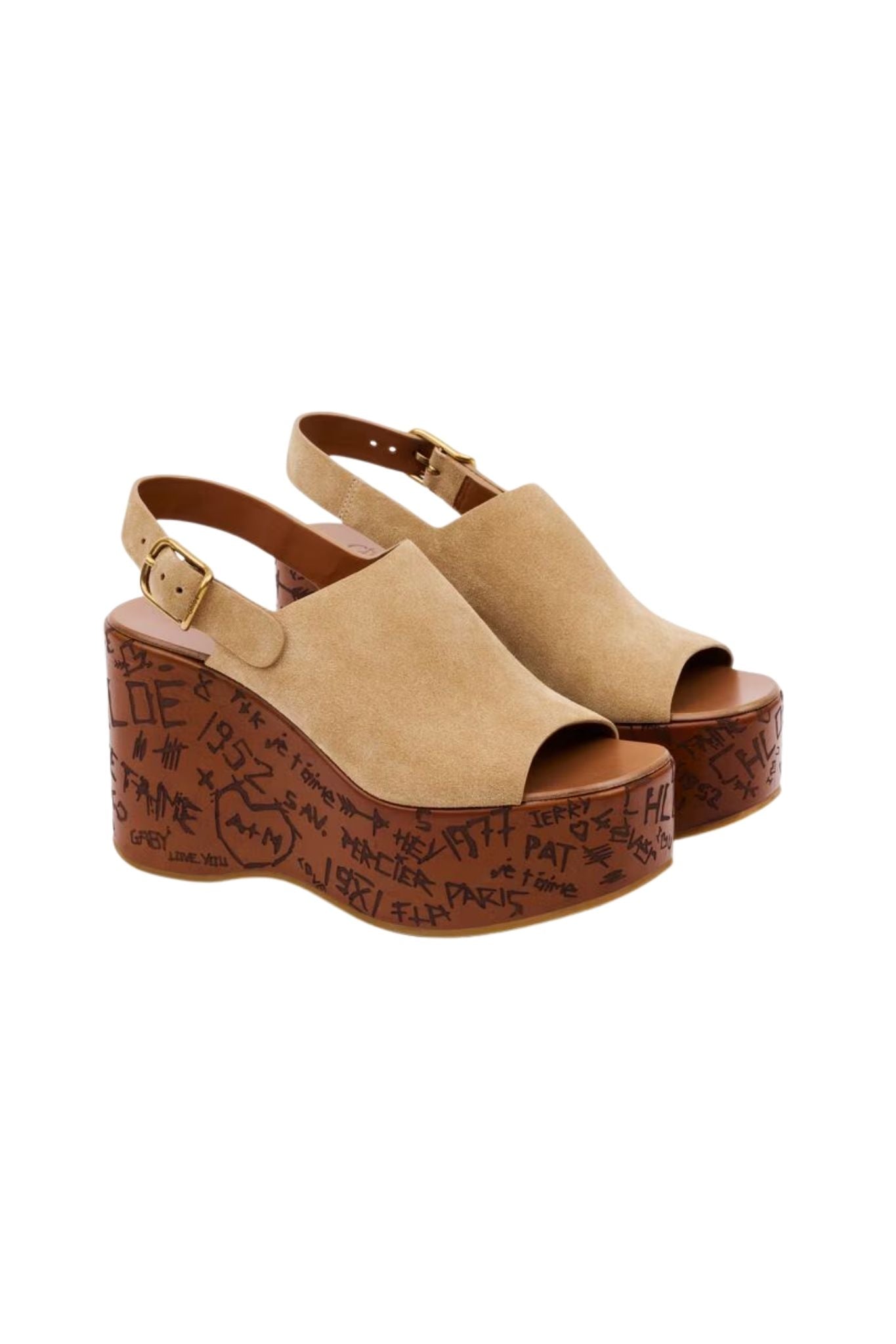 Chloe Maxime Wedge Sandal - Vermillion