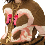 Chloe MP32 Crew - neck Logo Sweater in a Wool Knit - Vermillion