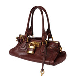 Chloe Paddington Bag in Grained Leather - Vermillion