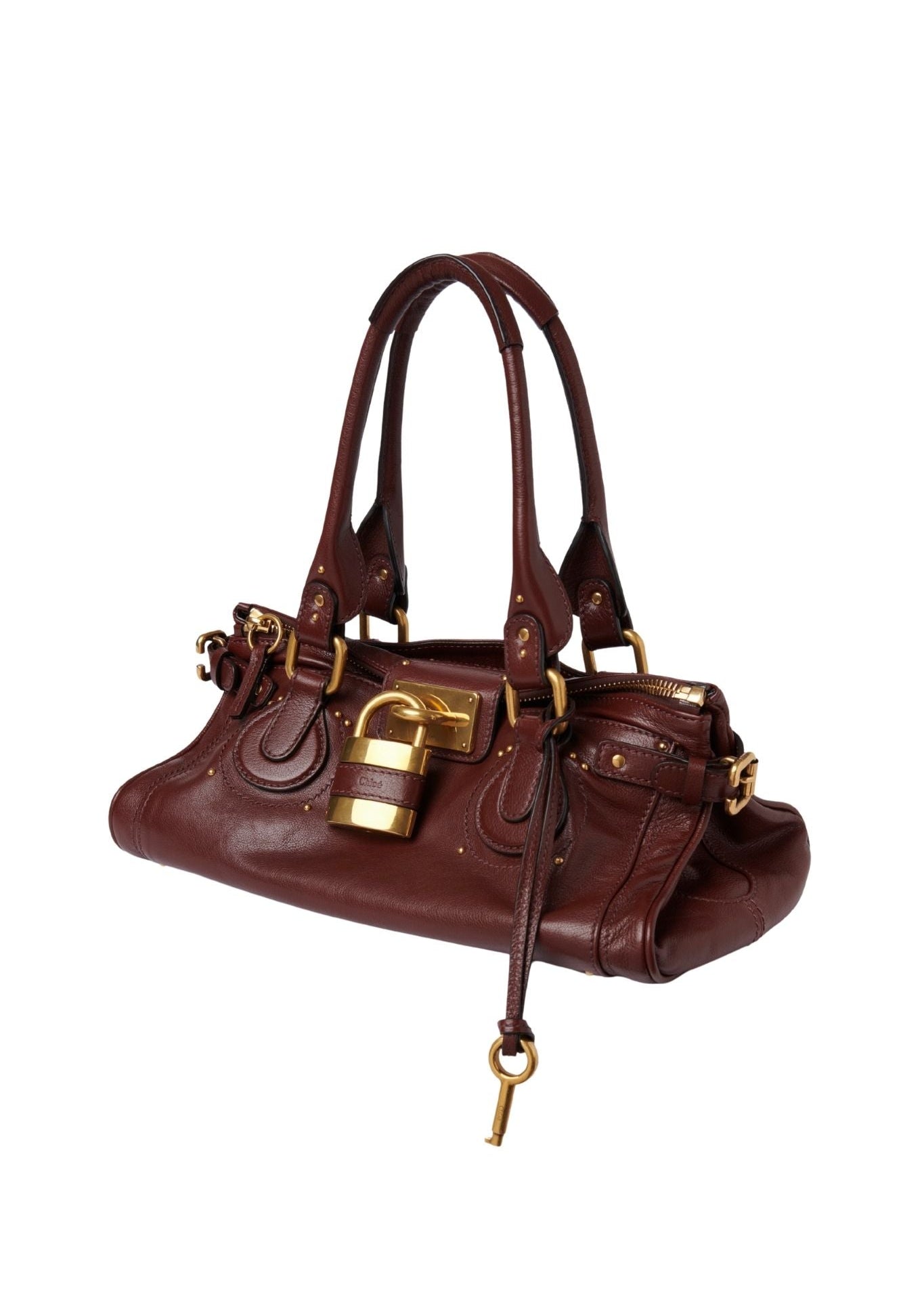 Chloe Paddington Bag in Grained Leather - Vermillion