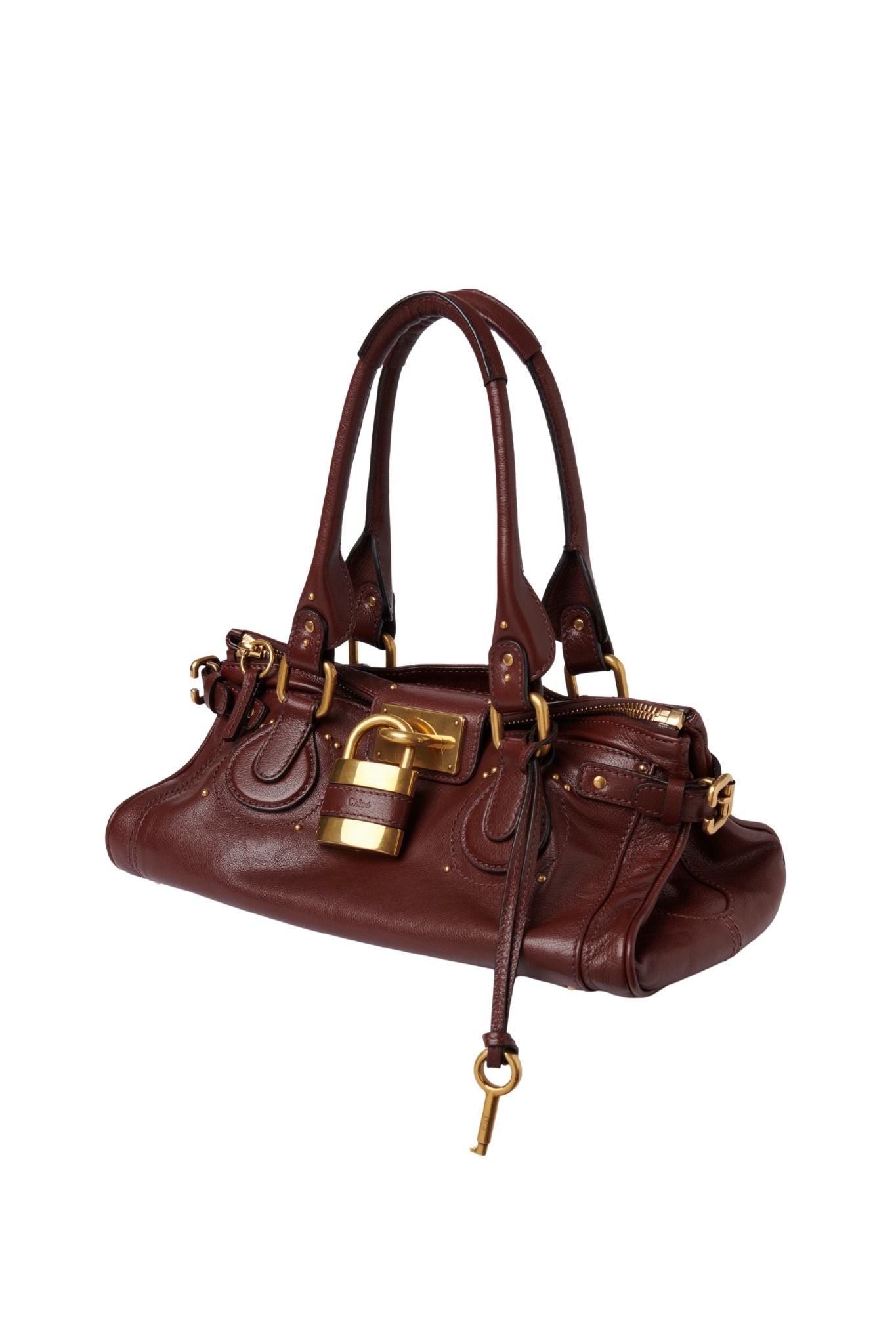 Chloe Paddington Bag in Grained Leather - Vermillion