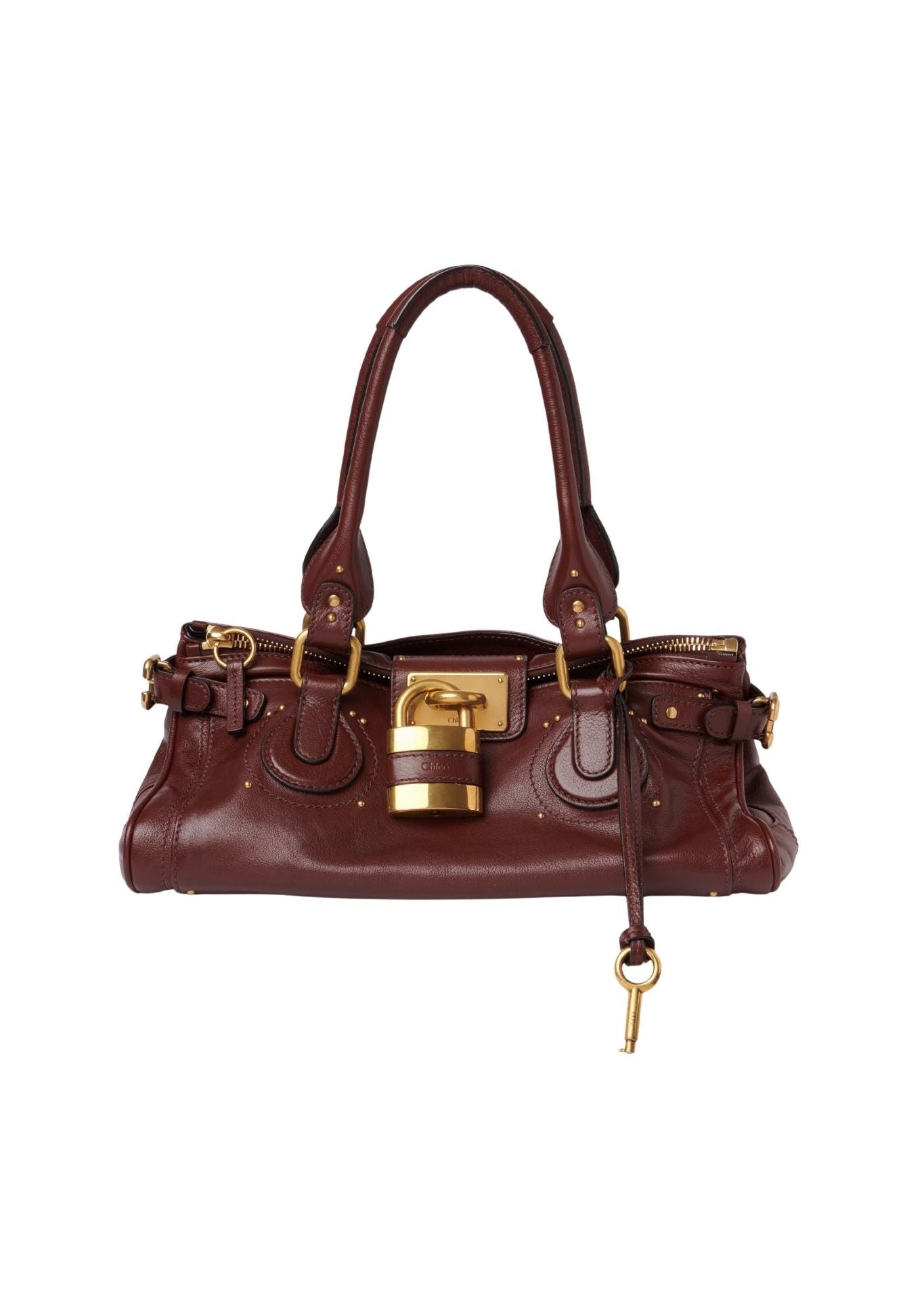 Chloe Paddington Bag in Grained Leather - Vermillion