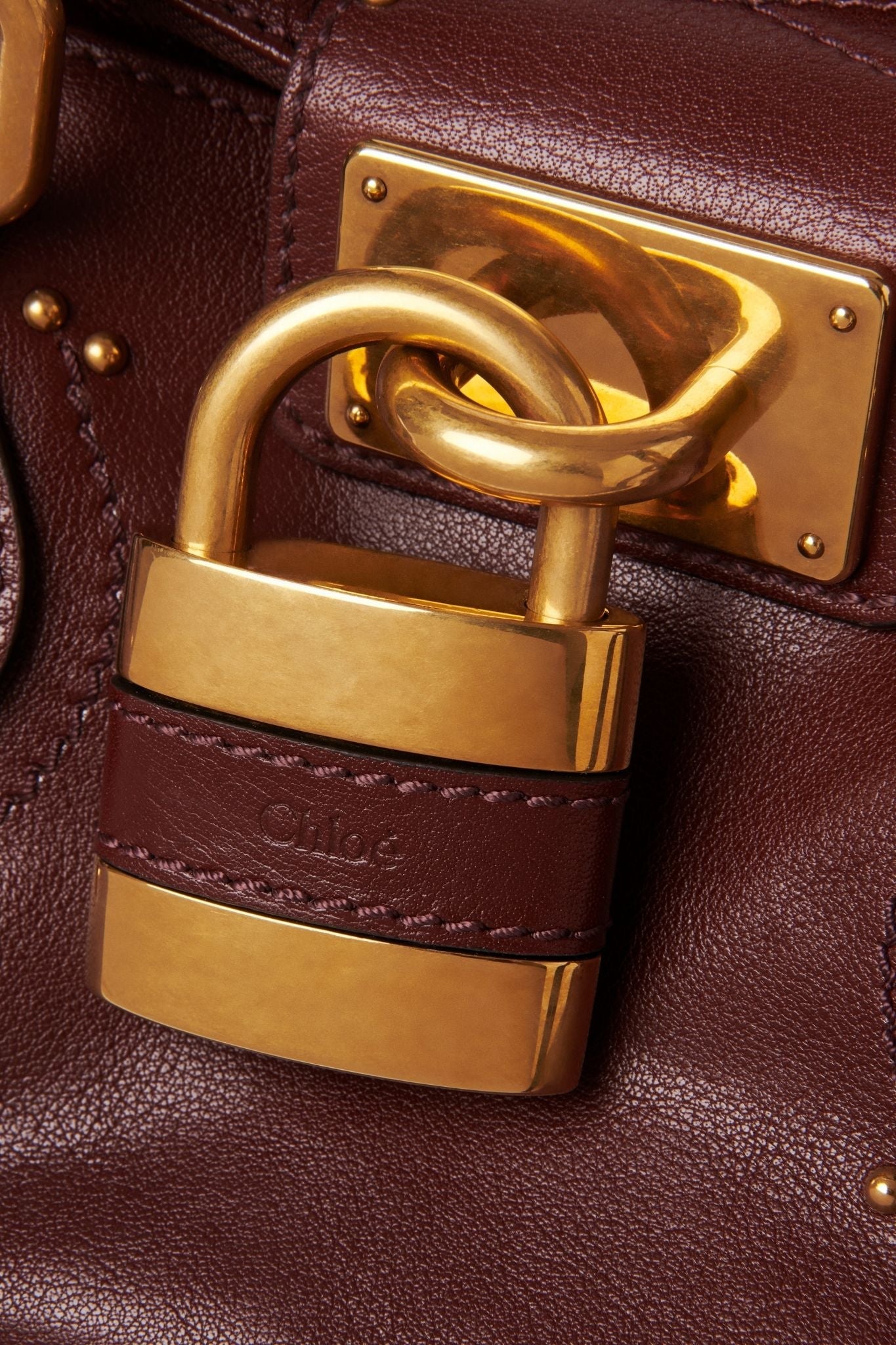 Chloe Paddington Bag in Grained Leather - Vermillion