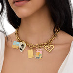 Chloé Postcards Necklace - Vermillion