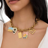 Chloé Postcards Necklace - Vermillion