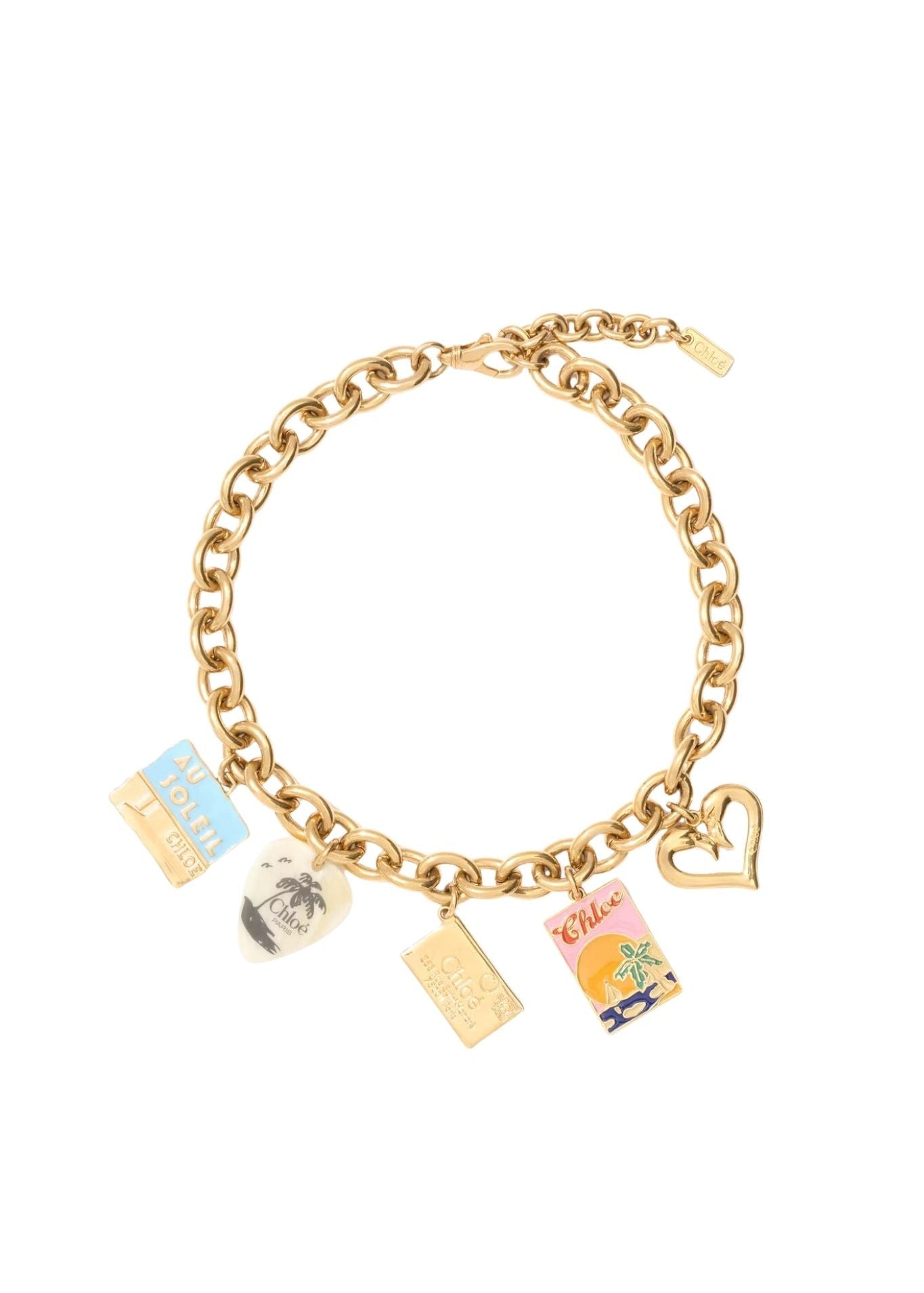 Chloé Postcards Necklace - Vermillion