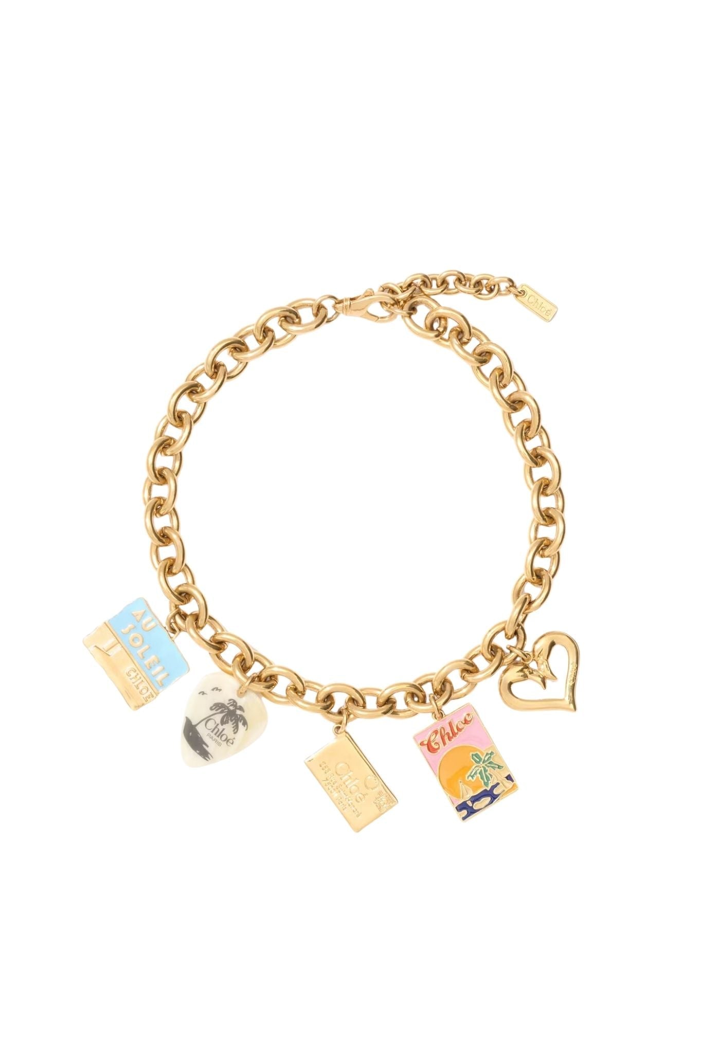 Chloé Postcards Necklace - Vermillion