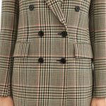 Chloe Prince of Wales Wool Tailored Jacket - Vermillion