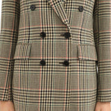 Chloe Prince of Wales Wool Tailored Jacket - Vermillion