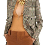 Chloe Prince of Wales Wool Tailored Jacket - Vermillion