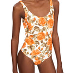 Chloe Rose - Print One - Piece Swimsuit - Vermillion