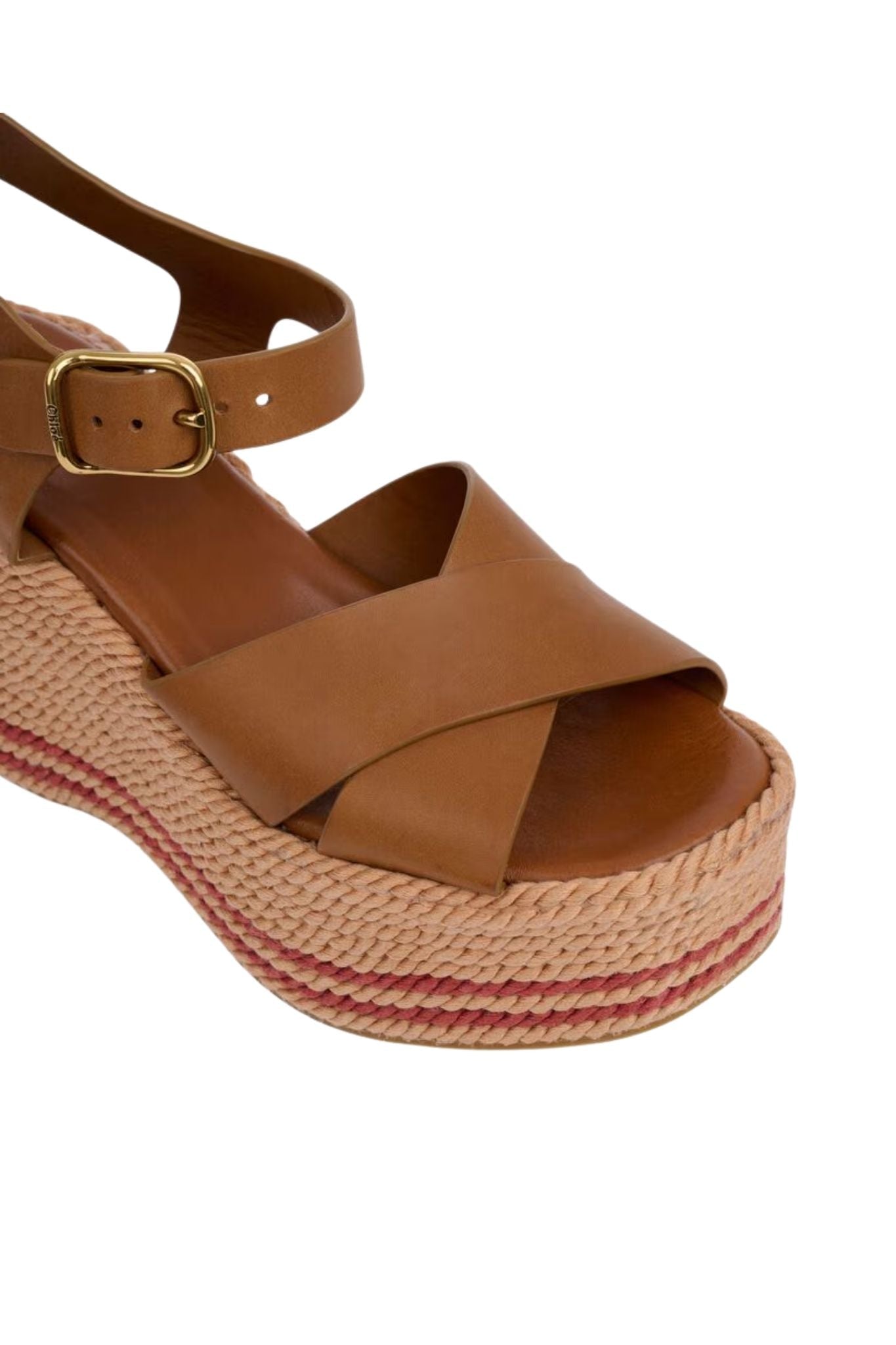Chloé Sand Wedge Sandal - Vermillion