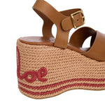 Chloé Sand Wedge Sandal - Vermillion