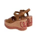 Chloé Sand Wedge Sandal - Vermillion