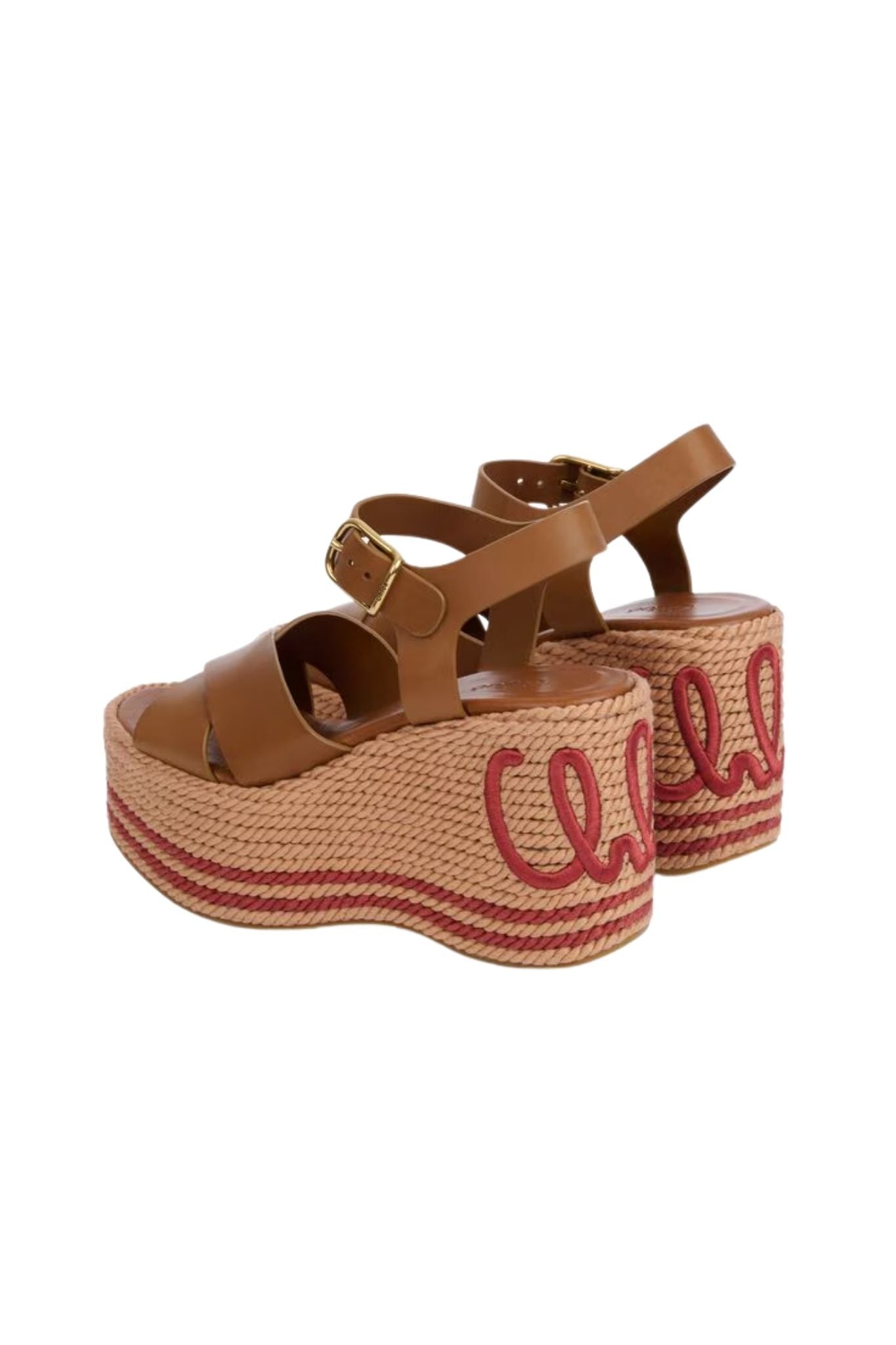 Chloé Sand Wedge Sandal - Vermillion