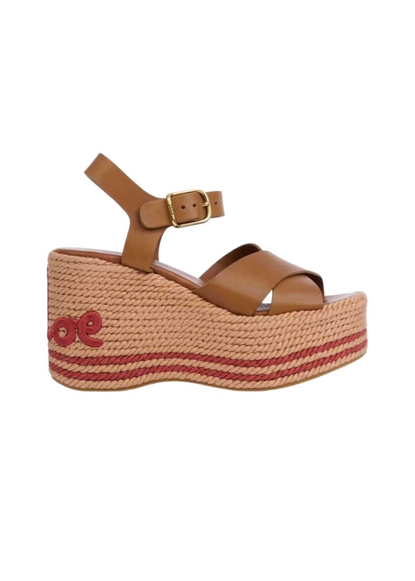 Chloé Sand Wedge Sandal - Vermillion