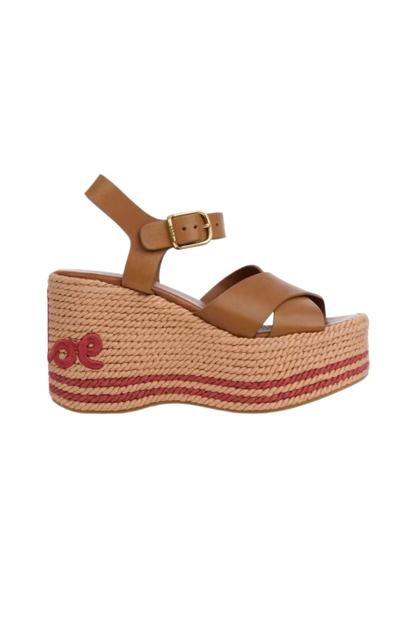 Chloé Sand Wedge Sandal - Vermillion