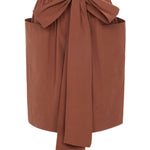 Chloe Skirt in Cotton Poplin - Vermillion
