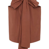Chloe Skirt in Cotton Poplin - Vermillion