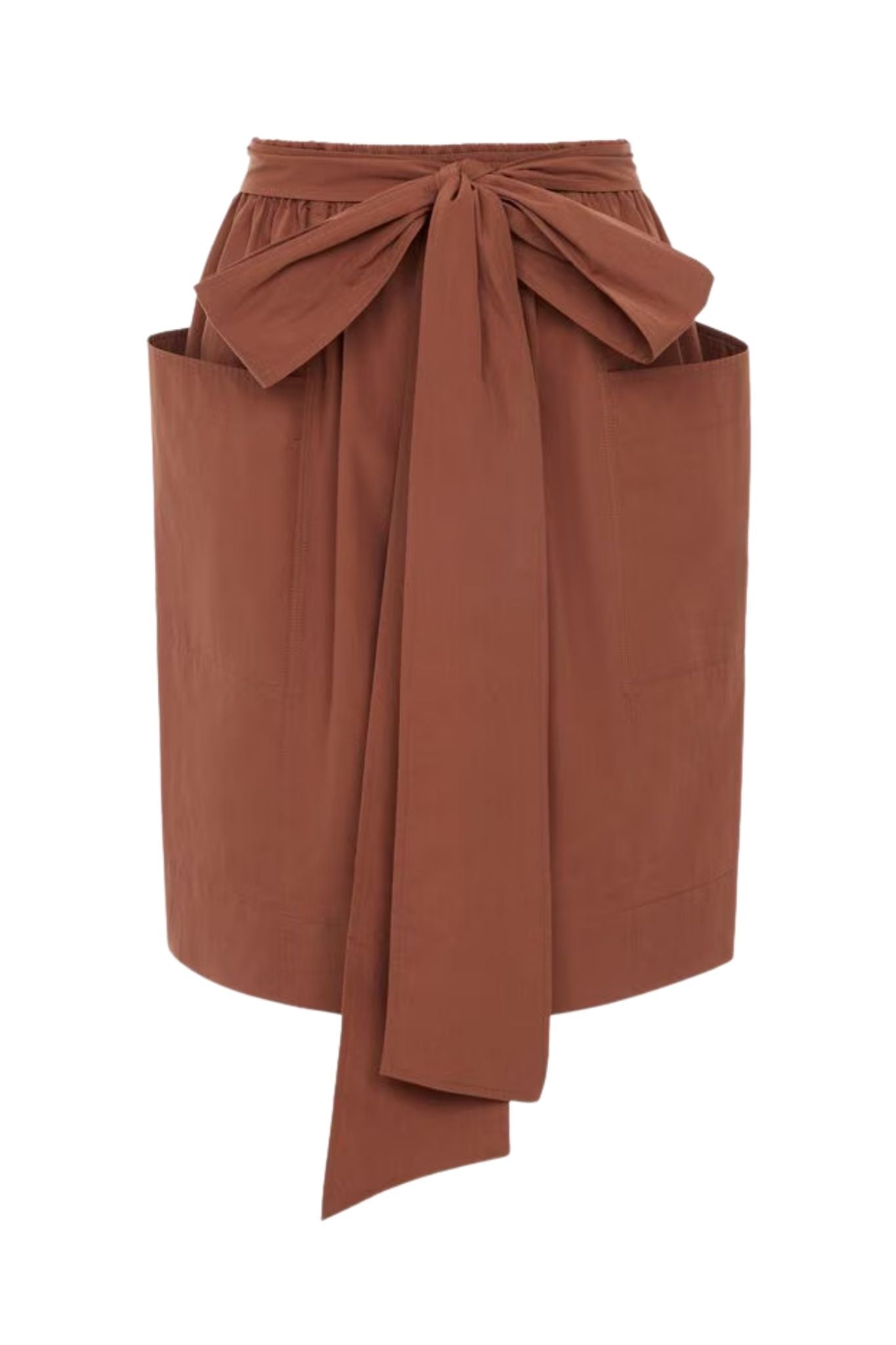 Chloe Skirt in Cotton Poplin - Vermillion