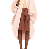 Chloe Skirt in Cotton Poplin - Vermillion