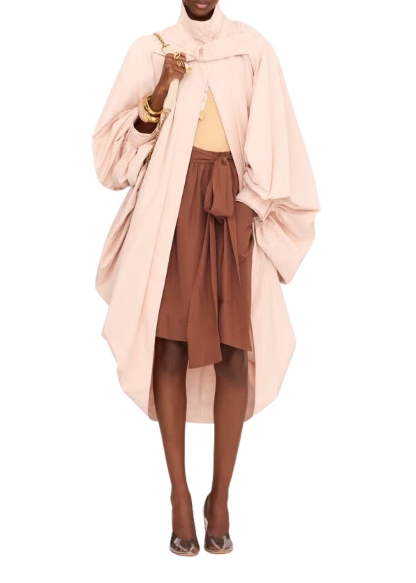 Chloe Skirt in Cotton Poplin - Vermillion
