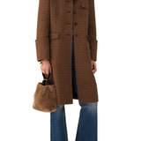 Chloé Small Spin Tote Bag in Shearling - Vermillion