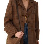 Chloé Small Spin Tote Bag in Shearling - Vermillion