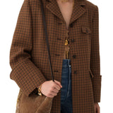 Chloé Small Spin Tote Bag in Shearling - Vermillion