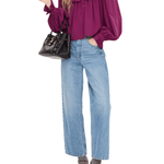 Chloe Straight Jeans in Denim - Vermillion