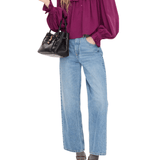 Chloe Straight Jeans in Denim - Vermillion