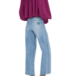 Chloe Straight Jeans in Denim - Vermillion
